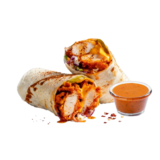 Our Menu cheesy chicken nashville wrap